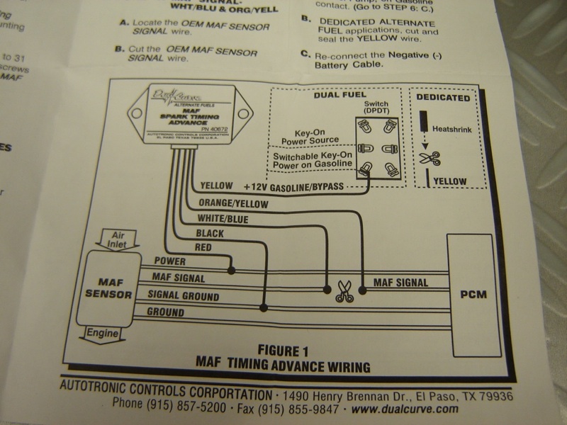 MSD Dual Curve 40672 LPG CNG MAF Timing advance unit ... ford falcon ignition wiring diagram 